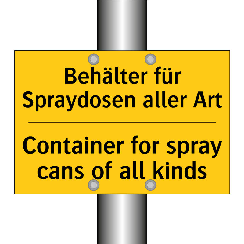 Behälter für Spraydosen aller /.../ - Container for spray cans of all /.../