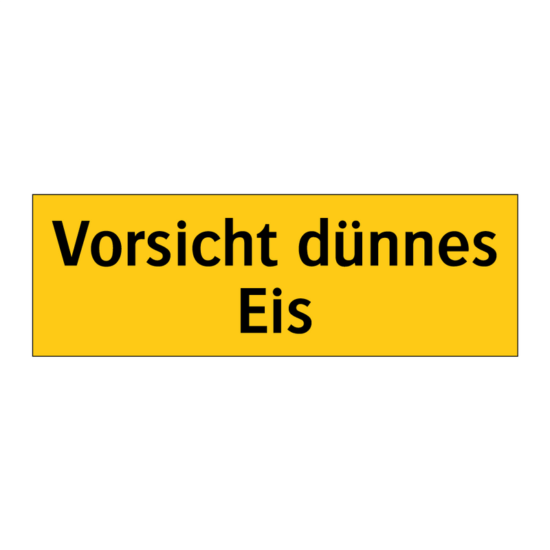 Vorsicht dünnes Eis