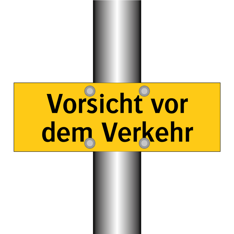 Vorsicht vor dem Verkehr