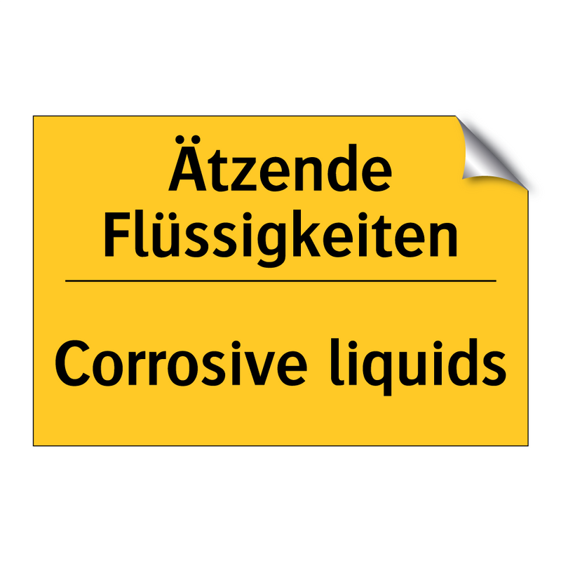 Ätzende Flüssigkeiten - Corrosive liquids