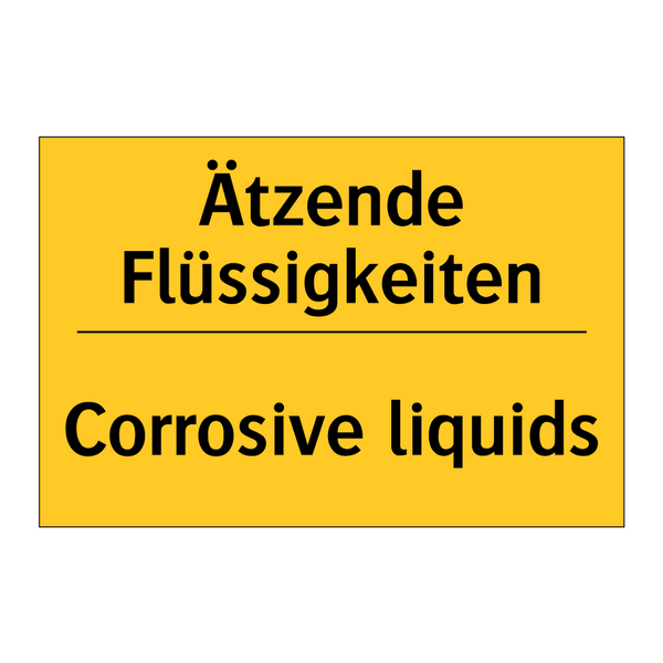 Ätzende Flüssigkeiten - Corrosive liquids