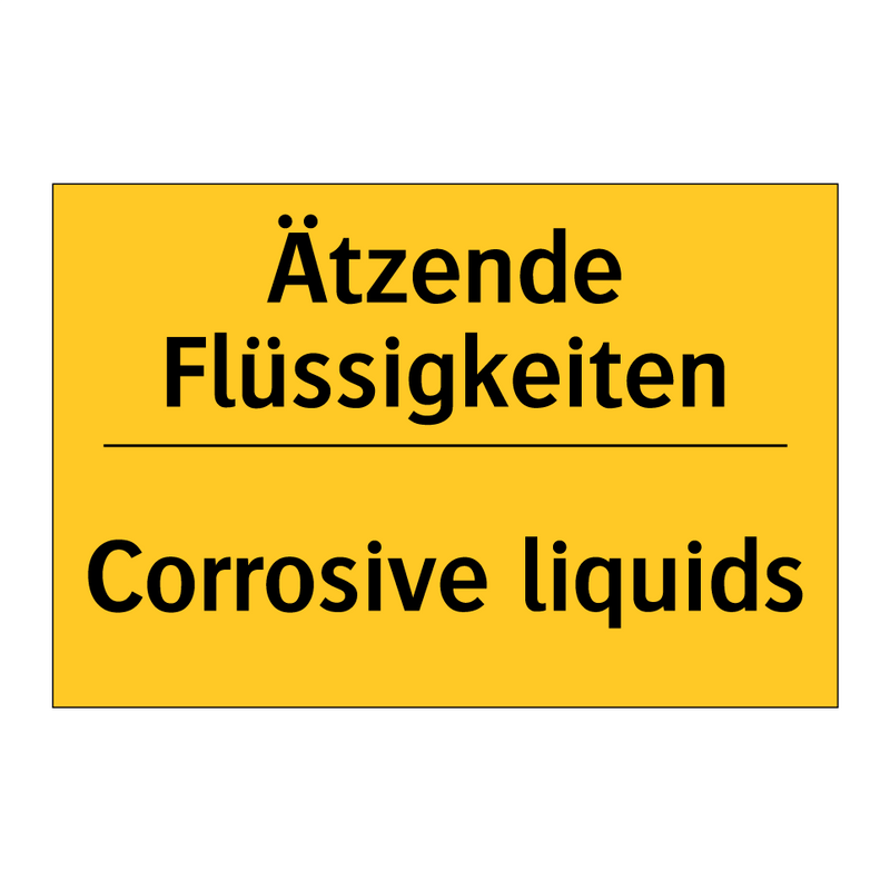 Ätzende Flüssigkeiten - Corrosive liquids