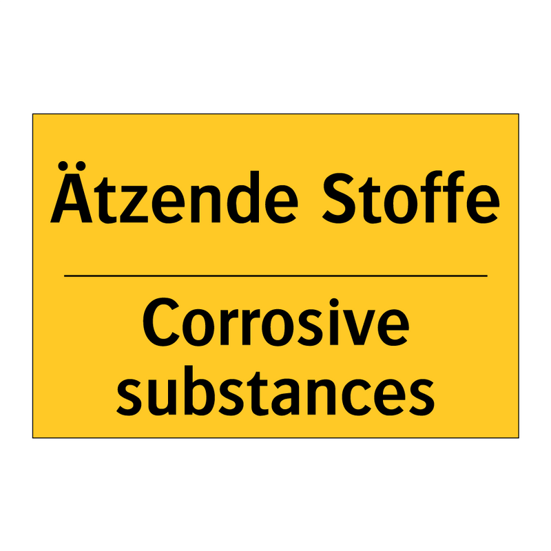 Ätzende Stoffe - Corrosive substances