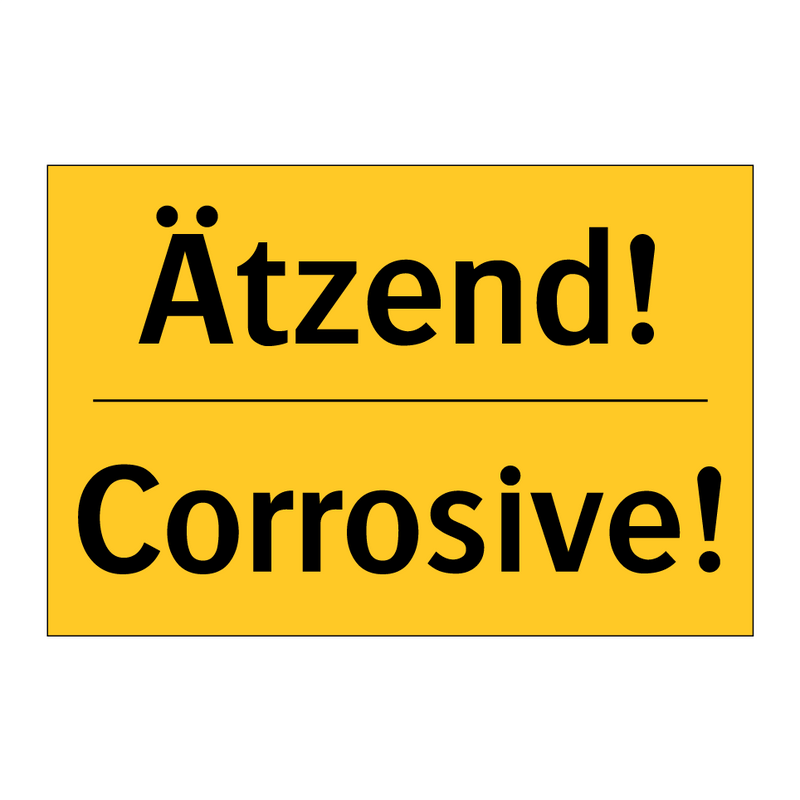 Ätzend! - Corrosive!