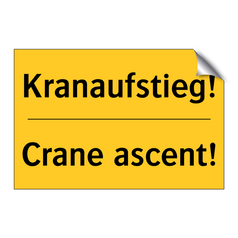 Kranaufstieg! - Crane ascent!