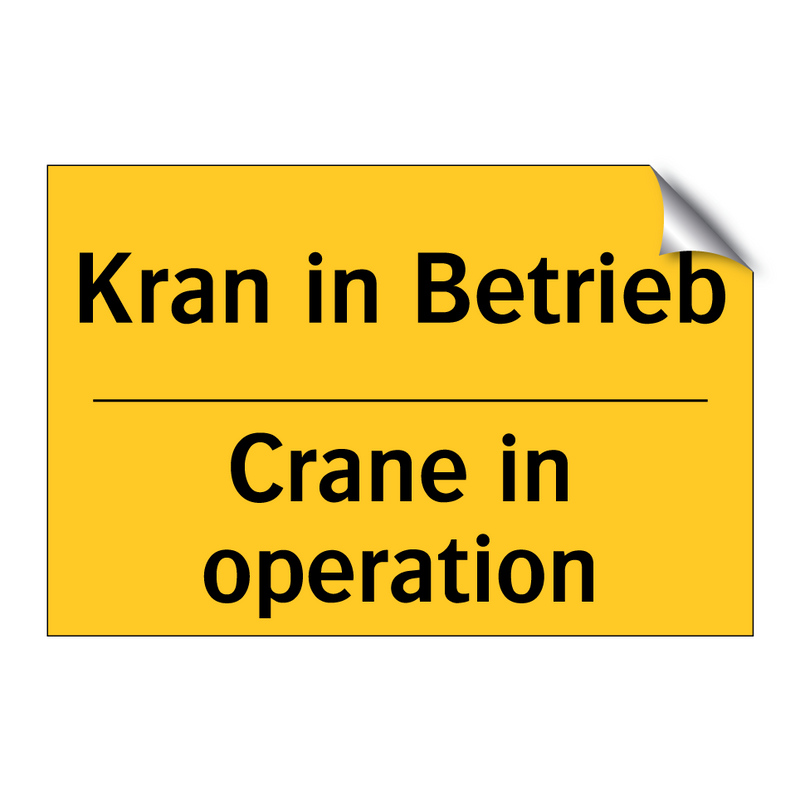 Kran in Betrieb - Crane in operation