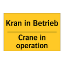 Kran in Betrieb - Crane in operation