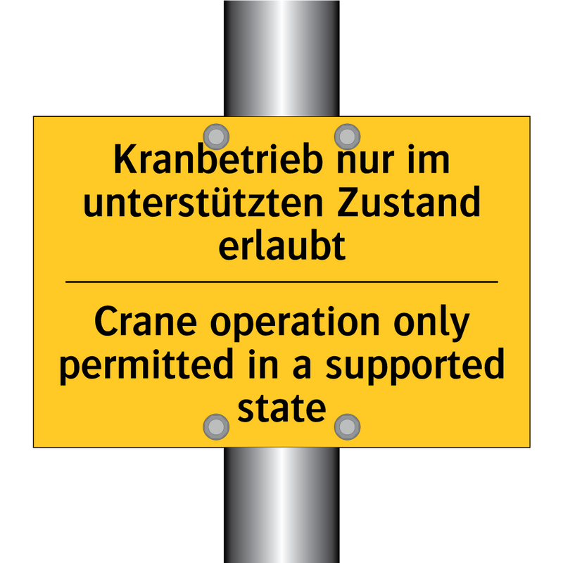 Kranbetrieb nur im unterstützten /.../ - Crane operation only permitted /.../