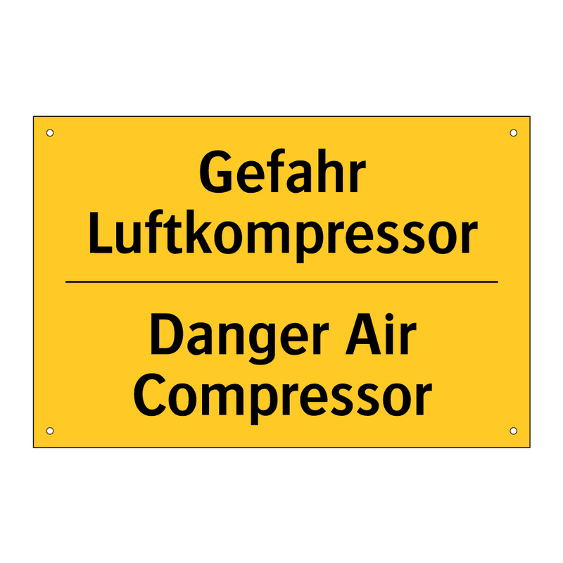 Gefahr Luftkompressor - Danger Air Compressor
