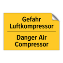 Gefahr Luftkompressor - Danger Air Compressor