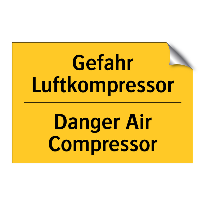 Gefahr Luftkompressor - Danger Air Compressor
