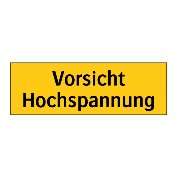 Vorsicht Hochspannung