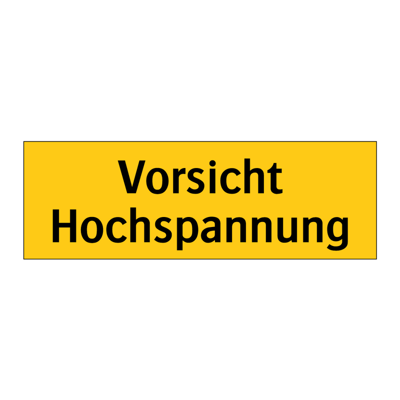 Vorsicht Hochspannung