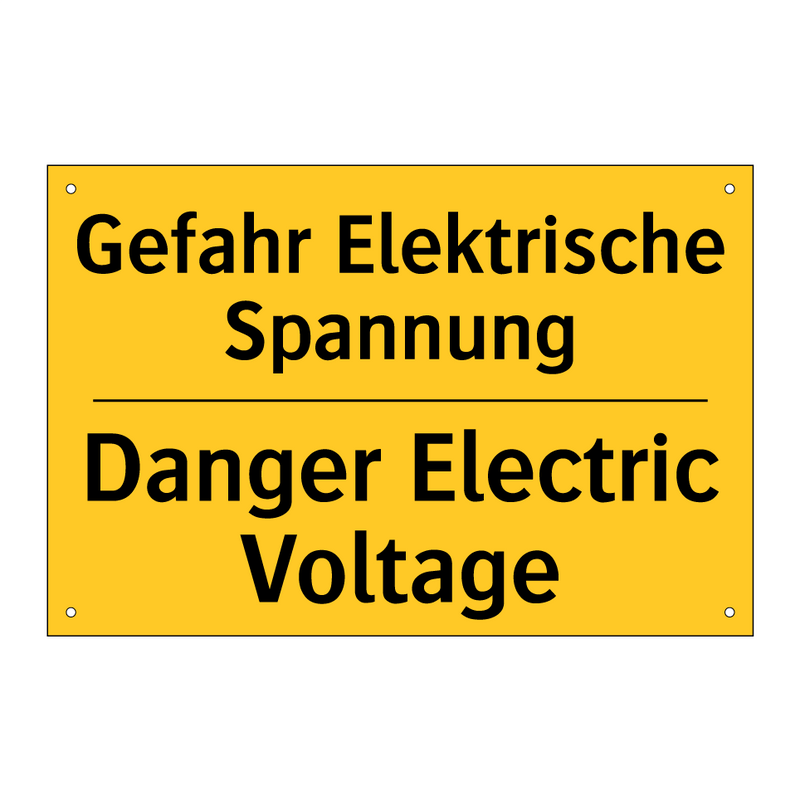 Gefahr Elektrische Spannung - Danger Electric Voltage