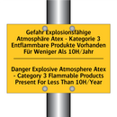 Gefahr Explosionsfähige Atmosphäre /.../ - Danger Explosive Atmosphere Atex /.../