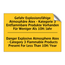 Gefahr Explosionsfähige Atmosphäre /.../ - Danger Explosive Atmosphere Atex /.../