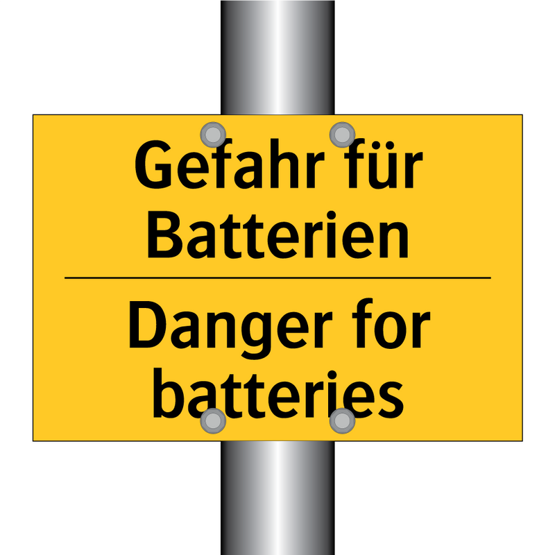 Gefahr für Batterien - Danger for batteries