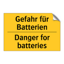 Gefahr für Batterien - Danger for batteries