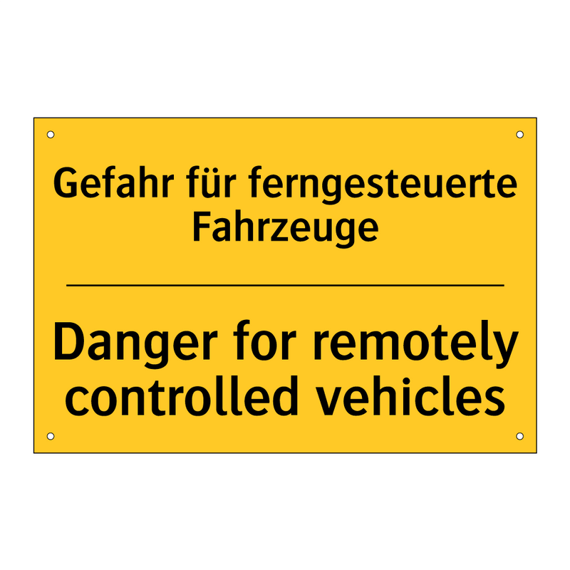 Gefahr für ferngesteuerte Fahrzeuge/.../ - Danger for remotely controlled /.../