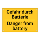 Gefahr durch Batterie - Danger from battery