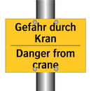 Gefahr durch Kran - Danger from crane
