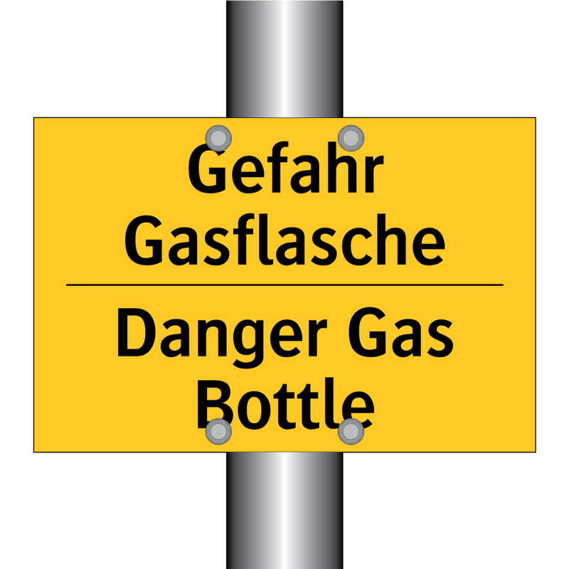 Gefahr Gasflasche - Danger Gas Bottle