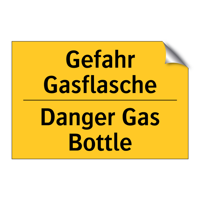Gefahr Gasflasche - Danger Gas Bottle