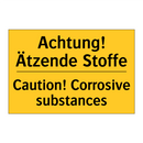 Achtung! Ätzende Stoffe - Caution! Corrosive substances