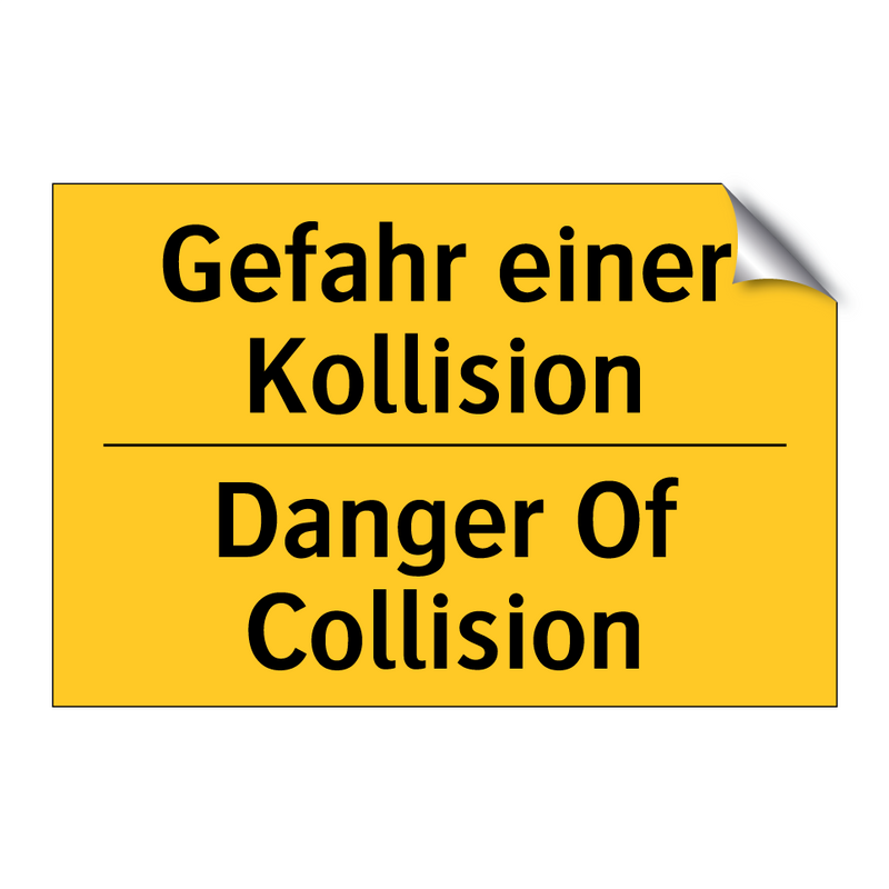 Gefahr einer Kollision - Danger Of Collision