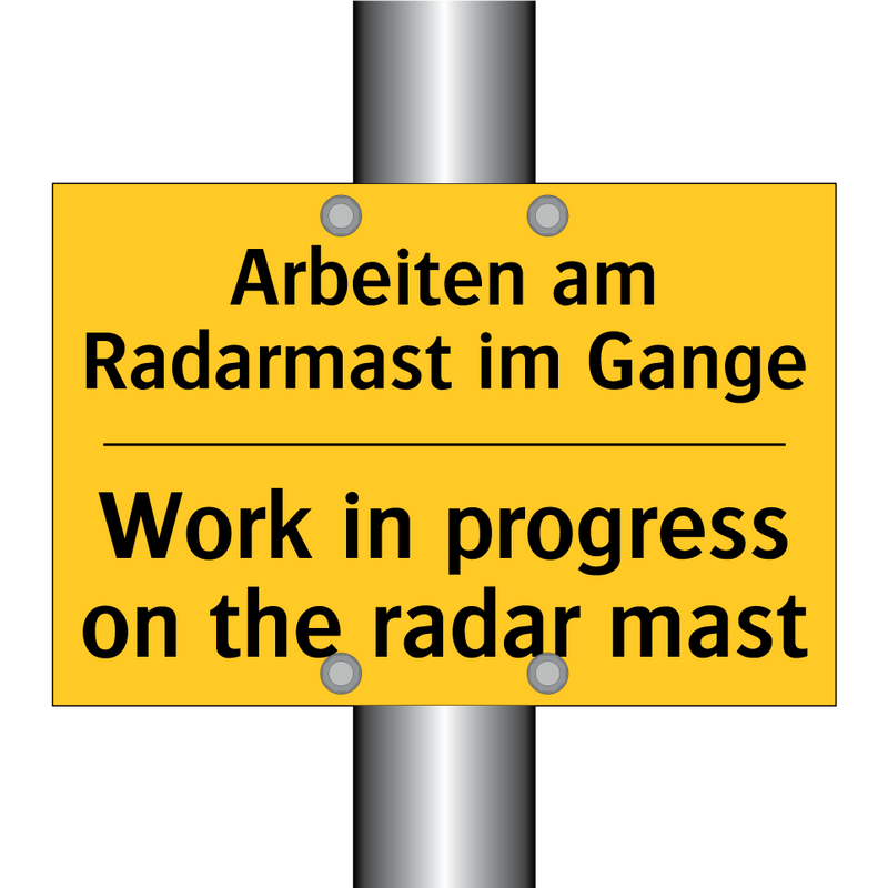 Arbeiten am Radarmast im Gange - Work in progress on the radar /.../