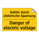 Gefahr durch elektrische Spannung/.../ - Danger of electric voltage