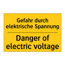 Gefahr durch elektrische Spannung/.../ - Danger of electric voltage