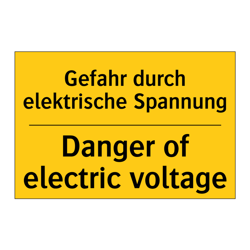 Gefahr durch elektrische Spannung/.../ - Danger of electric voltage