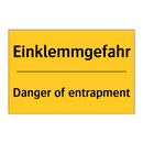 Einklemmgefahr - Danger of entrapment