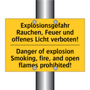 Explosionsgefahr Rauchen, Feuer /.../ - Danger of explosion Smoking, fire, /.../