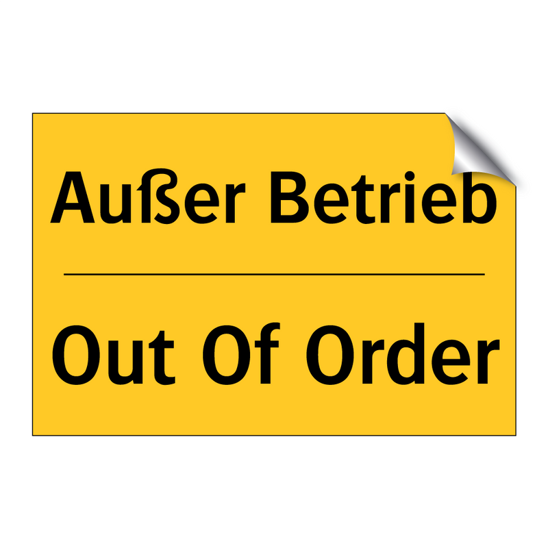 Außer Betrieb - Out Of Order
