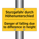 Sturzgefahr durch Höhenunterschied/.../ - Danger of falling due to difference /.../