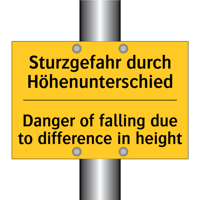 Sturzgefahr durch Höhenunterschied/.../ - Danger of falling due to difference /.../