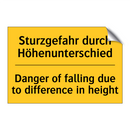 Sturzgefahr durch Höhenunterschied/.../ - Danger of falling due to difference /.../