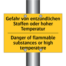 Gefahr von entzündlichen Stoffen /.../ - Danger of flammable substances /.../