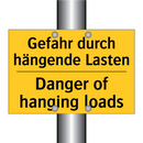 Gefahr durch hängende Lasten - Danger of hanging loads