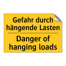 Gefahr durch hängende Lasten - Danger of hanging loads