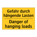Gefahr durch hängende Lasten - Danger of hanging loads