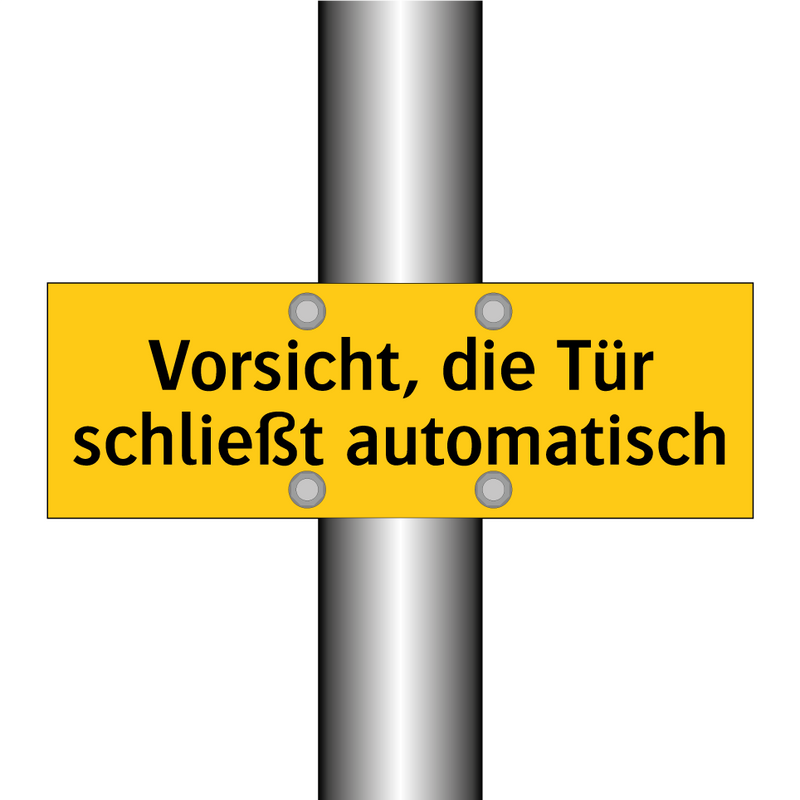 Vorsicht, die Tür schließt automatisch