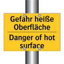 Gefahr heiße Oberfläche - Danger of hot surface