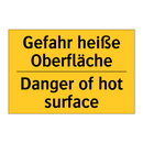 Gefahr heiße Oberfläche - Danger of hot surface