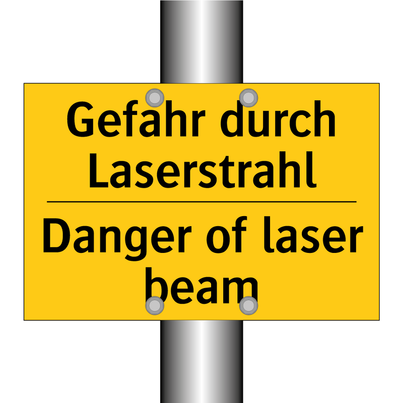 Gefahr durch Laserstrahl - Danger of laser beam