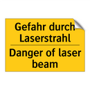 Gefahr durch Laserstrahl - Danger of laser beam