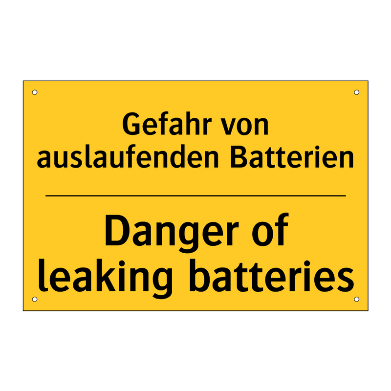 Gefahr von auslaufenden Batterien/.../ - Danger of leaking batteries