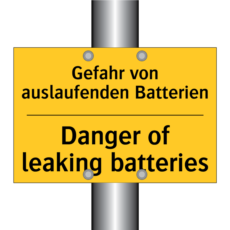 Gefahr von auslaufenden Batterien/.../ - Danger of leaking batteries